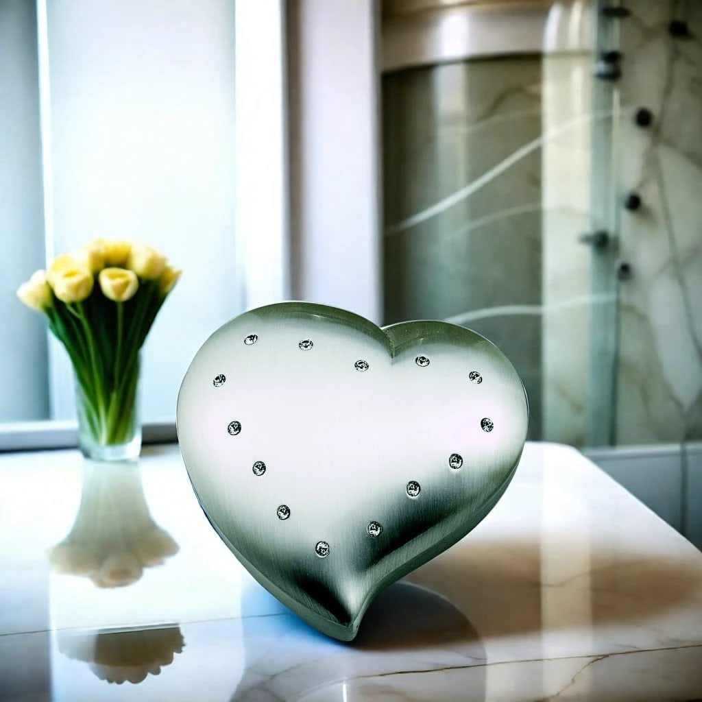 Free Form Heart Shaped Box With Crystals-3
