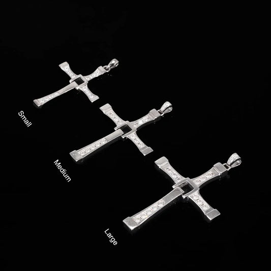Fast and Furious Cross Pendant Necklace for Men S925 Sterling Silver